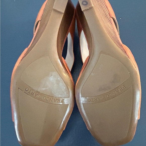 FRANCO SARTO WEDGE STACKED HEELS, SZ 8 US - Picture 7 of 11